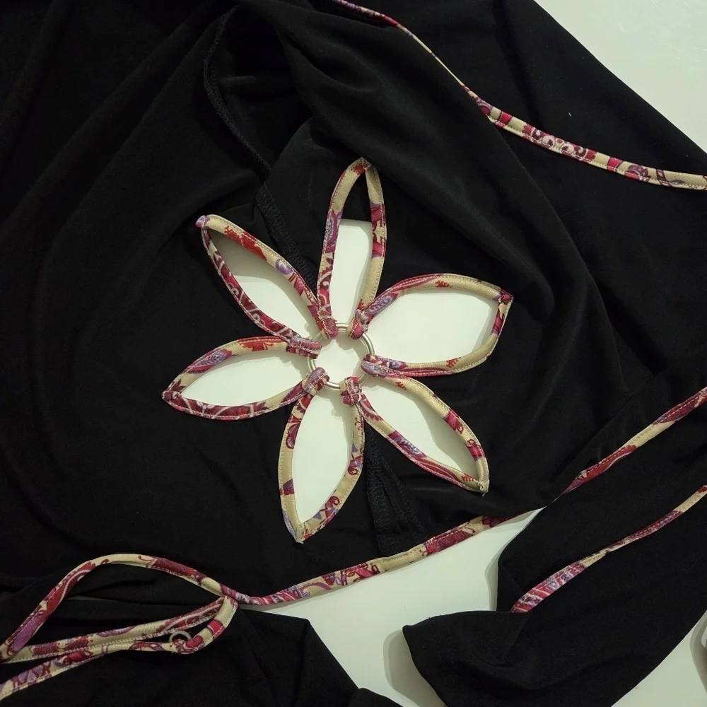 I AM GIA Renalee Set Black Floral Size Medium Authentic - Picture 14 of 16